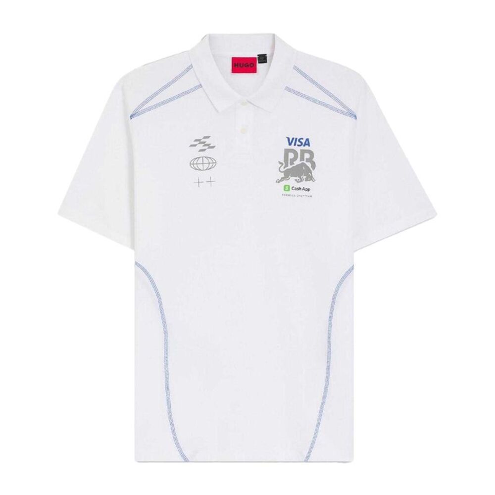 Hugo Mens Visa Cash App Racing Bulls F1 Polo Shirt / White